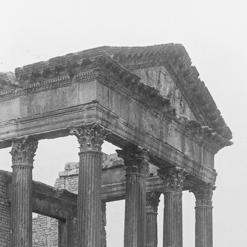 Historic View of Roman Temple in Dougga - Tunisia