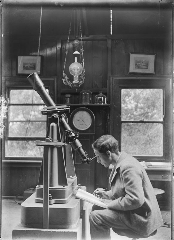 Astronomer at Telescope