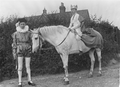 Horse Riding Boy in Kingly Garb