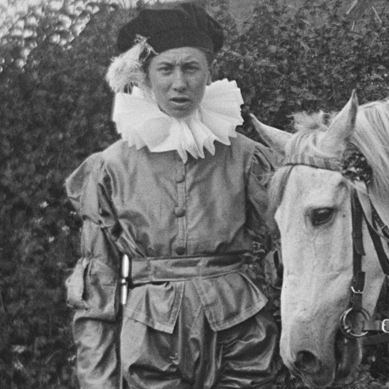 Horse Riding Boy in Kingly Garb