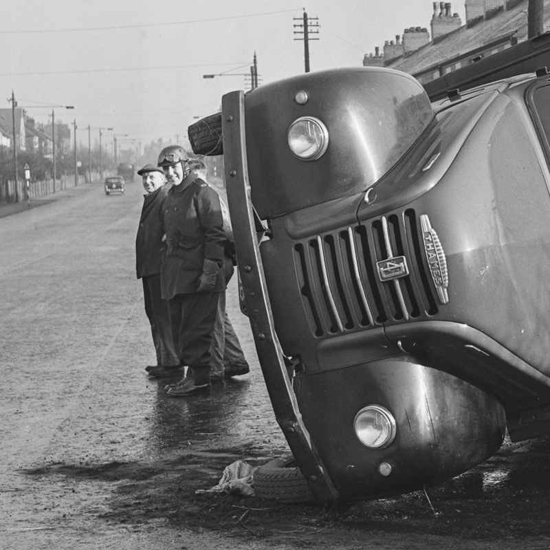 Overturned Truck