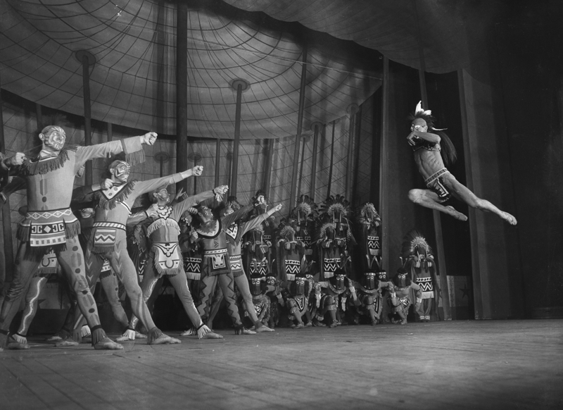 Buffalo Bill Circus Leaping Performer with Archers