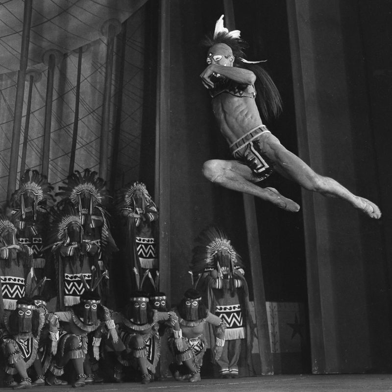 Buffalo Bill Circus Leaping Performer with Archers