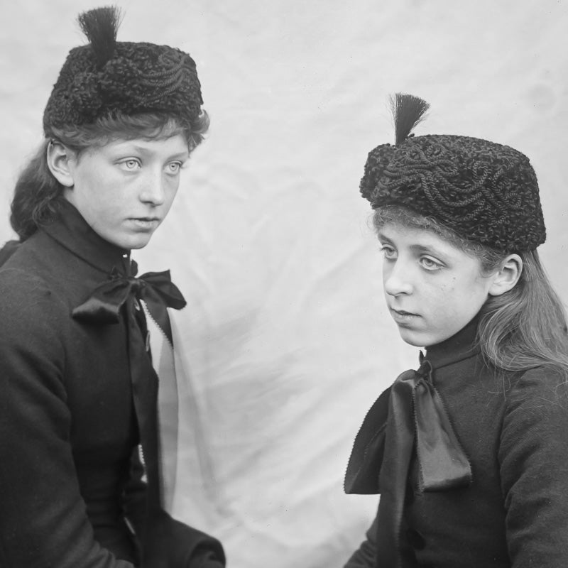 Melancholy Young Women Dressed in Black