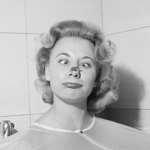 Actress Shane Cordell in Steam Bath with "Wasp"