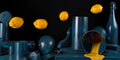 Bi-Chromatic Still Life with Lemons