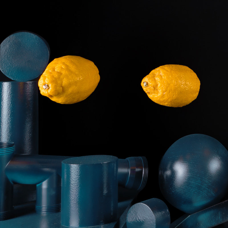 Bi-Chromatic Still Life with Lemons