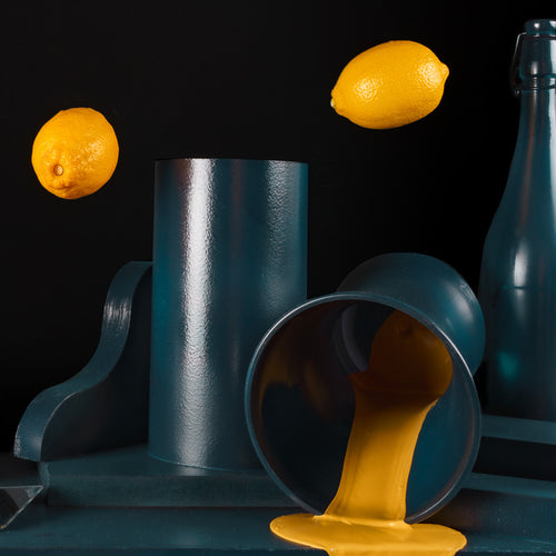 Bi-Chromatic Still Life with Lemons
